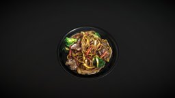 noodles food, plate, noodle, pasta, plates, noodles, foodscan, food3dmodel, food-scan, noodlesplate
