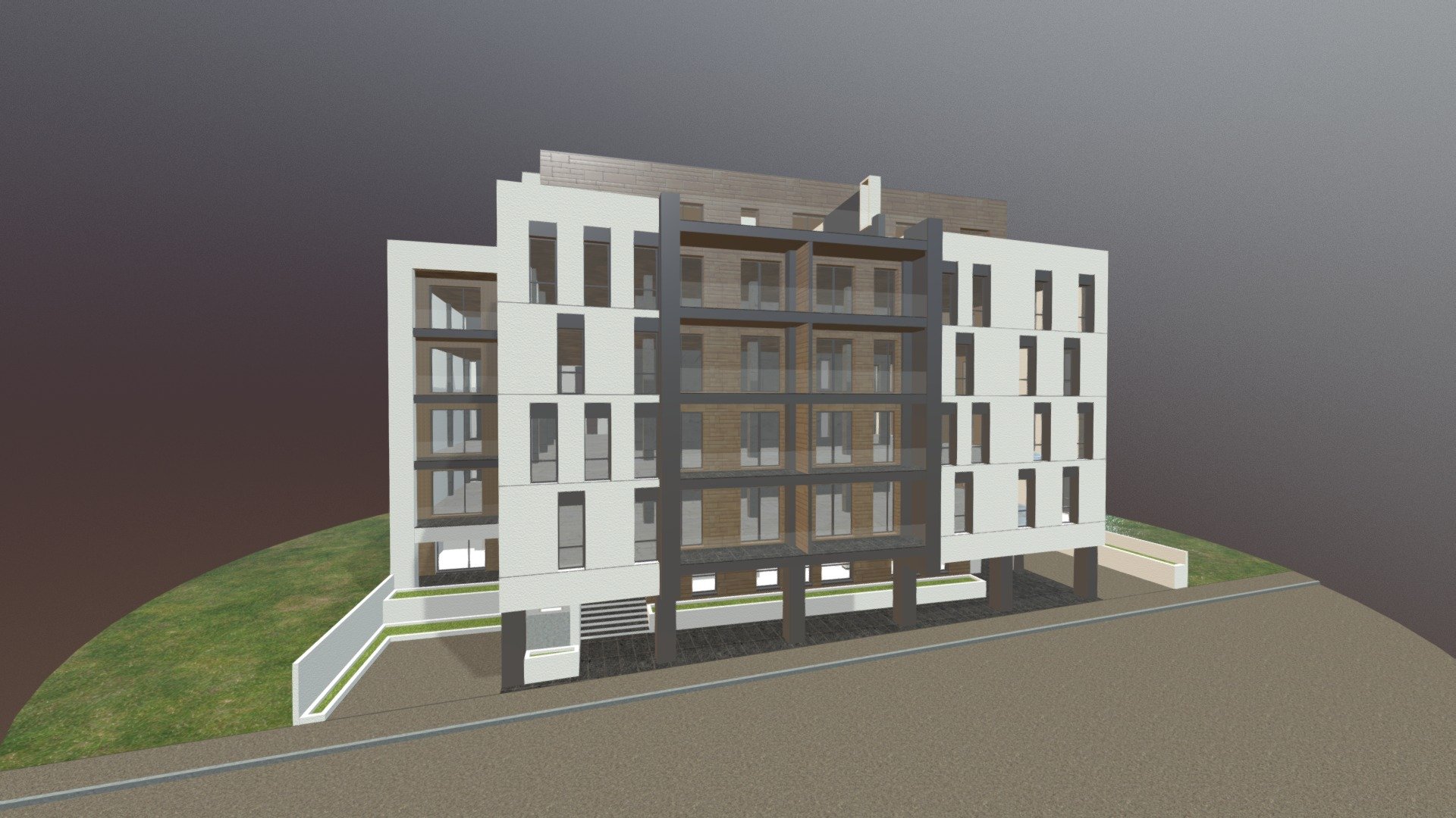 residential building - Apolodor - 3D model by Andrei Mihailescu (@aasandrei) 3d model