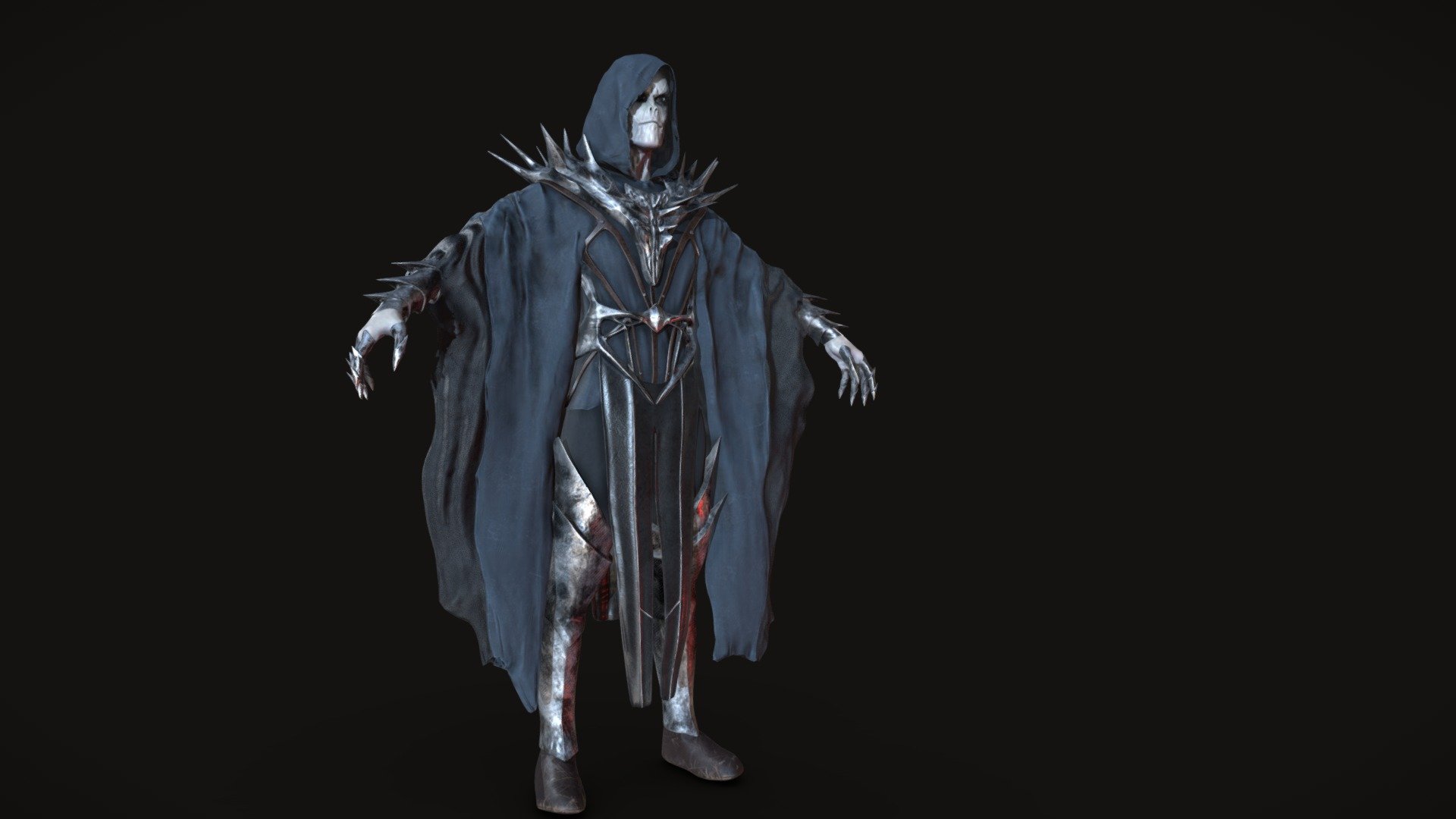 This is my final project for graduation : a Dark Sorcerer character based on a amazing concept. Created in ZBrush. Blocked out clothing &amp; armor pieces in Maya to speed up production. Retopology/UV in Maya. 

Week I - Initial sculpt Zbrush

Week II - Update sculpt based on feedback, retopology,UV, Bake (intially baked at 4k but caused issues with site reloading - lowered to 2k)

Week III - Texturing Substance Painter

Week IV - Polish - Dark Sorcerer (WIP) - 3D model by Tonya (@TonyaW) 3d model