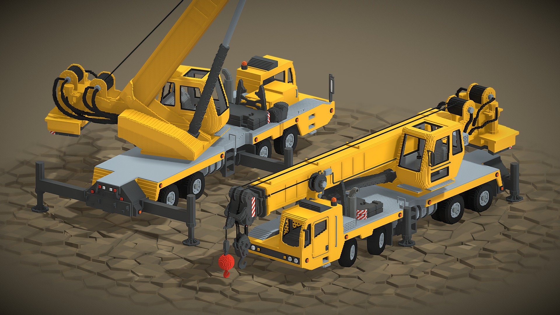 Voxel Crane Truck high details 3D model created by Shubbak3D use MagicaVoxel Editor.



This model composed of 28 parts:





Technical Details:

All Formats Size: 59.8 MB

Zip File Size: 9.74 MB

Polys Count: 129410

Verts Count: 189002

Created in MagicaVoxel Editor version 0.99.7

Available Formats: .vox (MagicaVoxel) .max (two 3ds max 2021 defaut files, standerd truck and extended truck) .qb .obj + mtl .fbx

Your feedback and rating are important for us! - Voxel Crane Truck - Buy Royalty Free 3D model by SHUBBAK3D 3d model