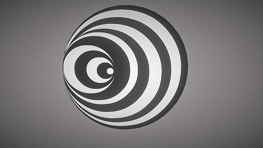 one of the best classical optical illusion trick - op-art hypnocone - 3D model by checkered 3d model