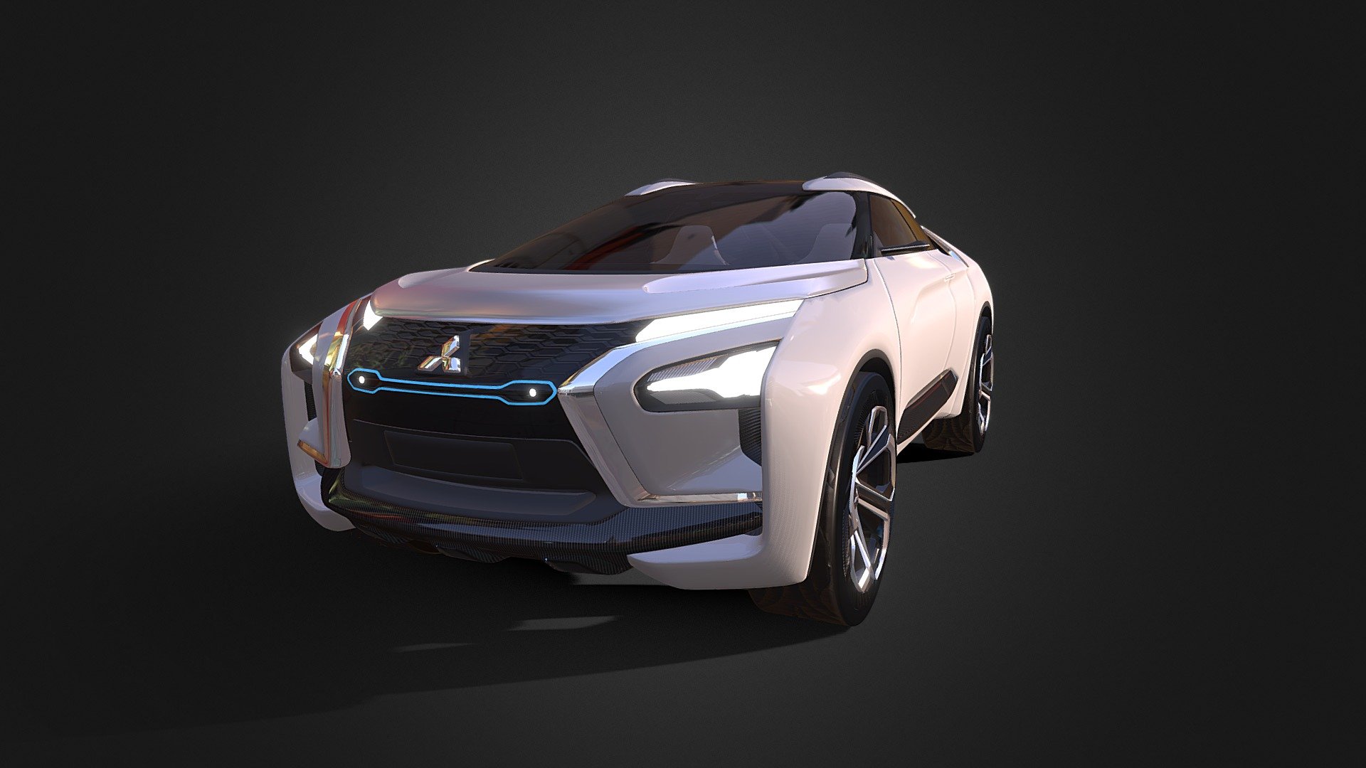 Mitsubishi E-Evoluation Concept - 3D model by Davidson (@a0930582398) 3d model