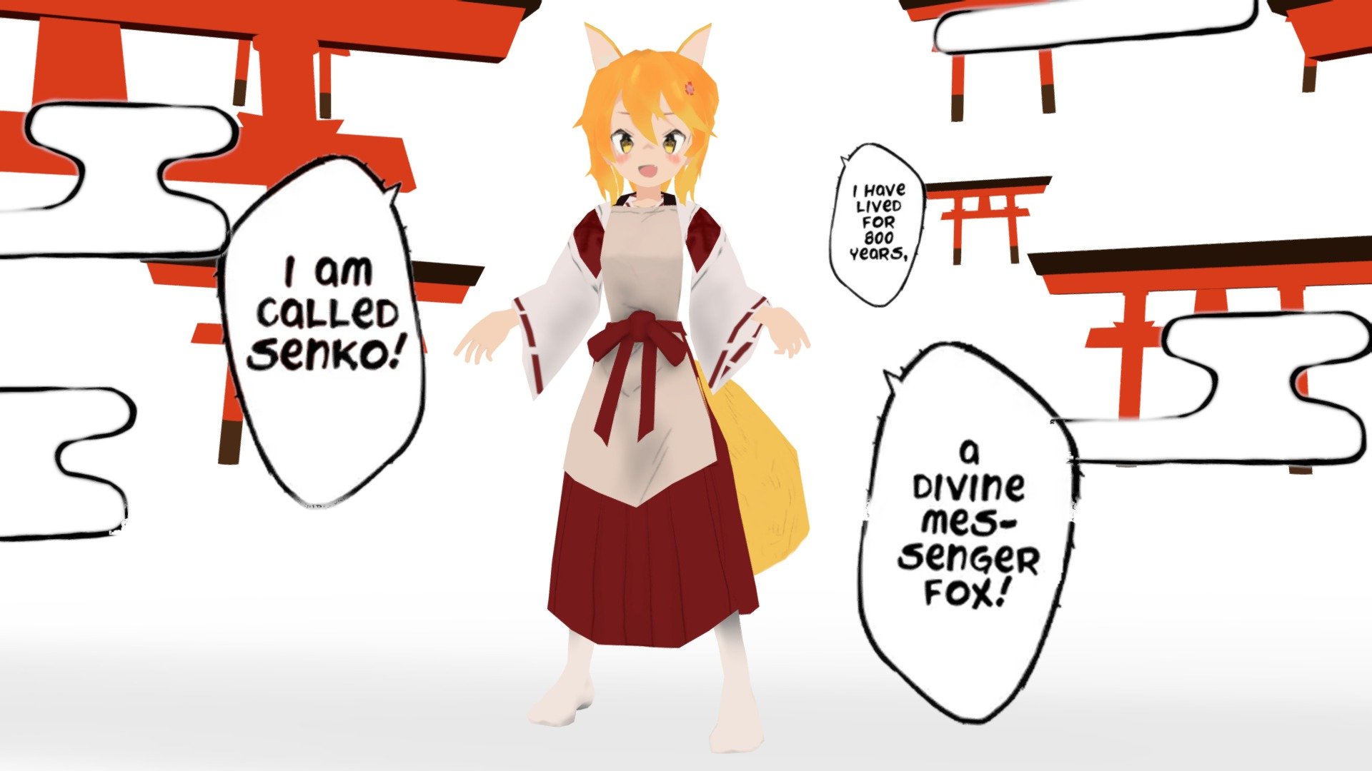 Senko-san, from Sewayaki Kitsune no Senko-san.

仙狐さん、「世話やきキツネの仙狐さん」から。

Original references taken from the manga 3d model