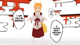Senko-san fox, kitsune, senko, substance, painter, maya, character, handpainted, female, animated