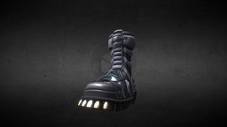 Boot High Poly high, hard, surface, boot, shoes, metal, traumwelt, history