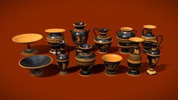 Greek Pottery greek, assets, zeus, pack, greece, pottery, furniture, ceramic, 4k, grecia, highresolution, pbr, history