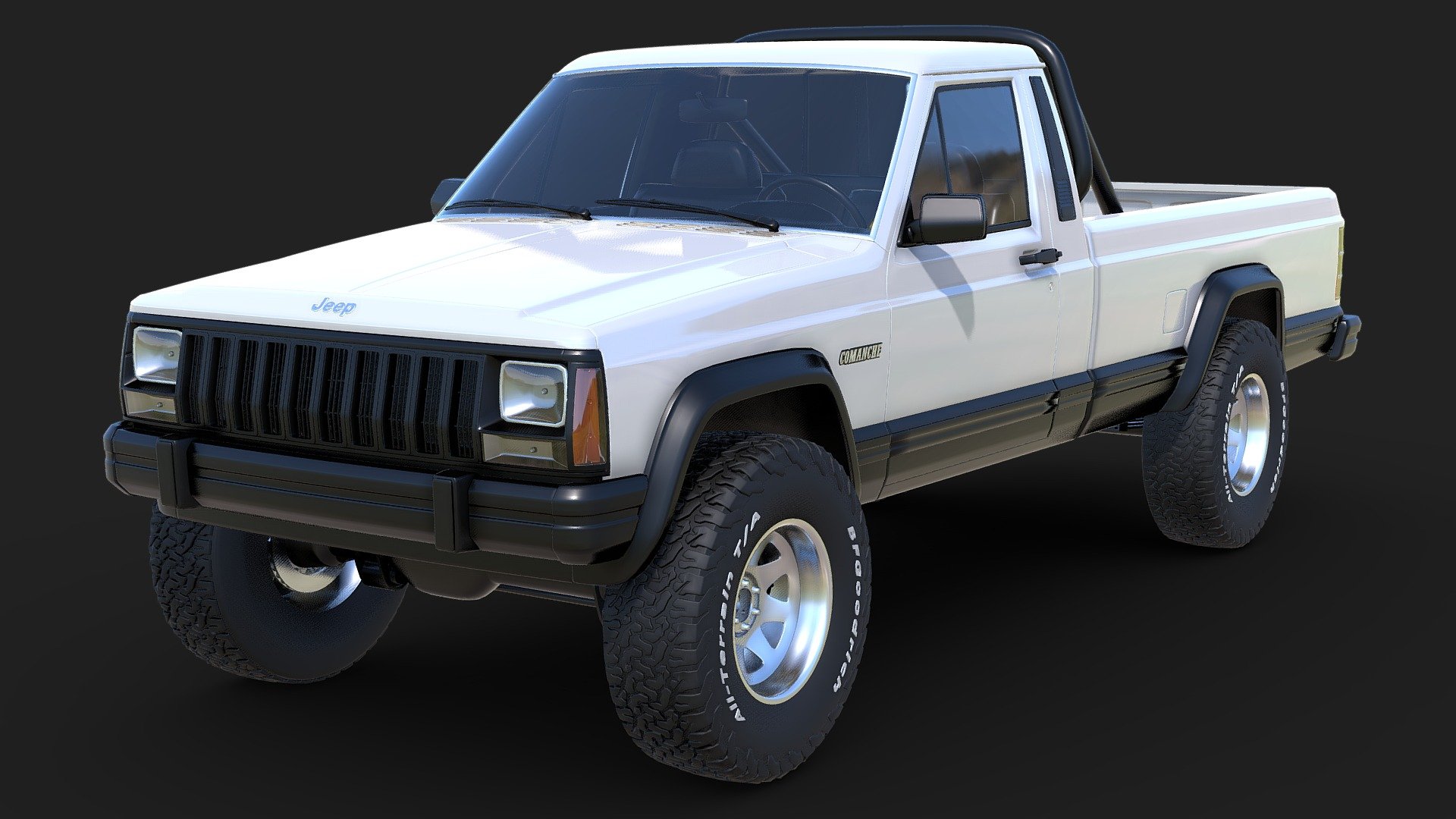 Jeep Comanche Stock Variation - Jeep Comanche Stock - Download Free 3D model by 4x4 Mania (@4x4Mania) 3d model