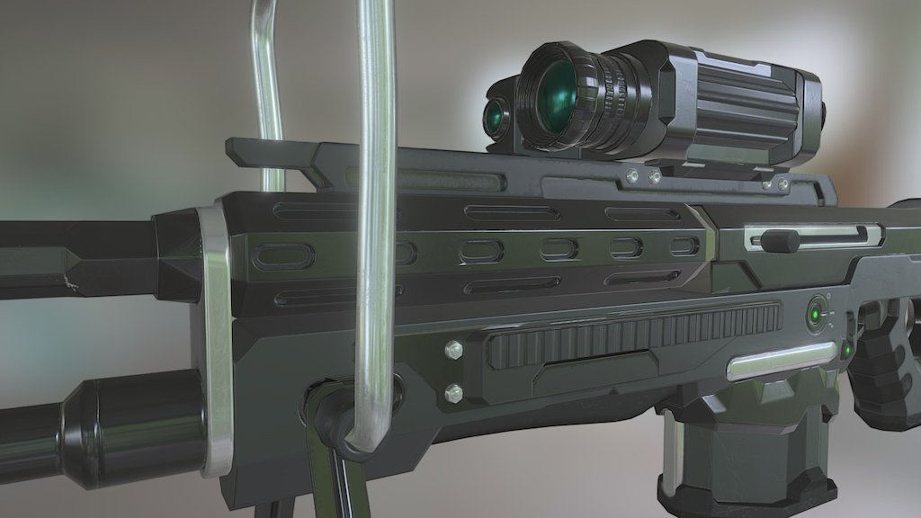 An adaptation of the Halo sniper rifle for the fan project Installation 01. This is based on the Halo: Reach iteration, but it has had many modifications to evoke design elements of the other games' iterations 3d model