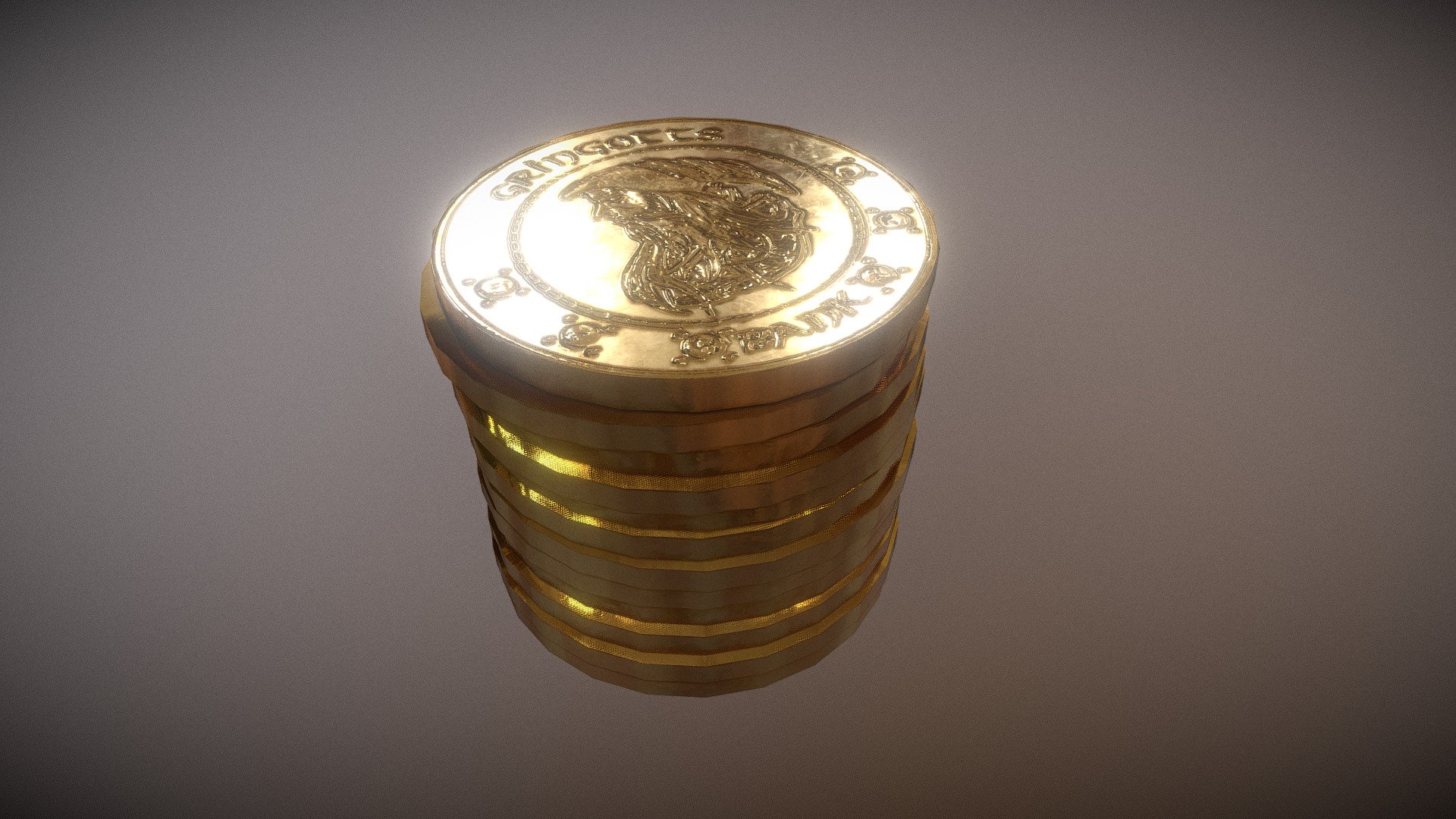 Some Gringotts galleons - Coin Stack - 3D model by Val (@valent1ne) 3d model