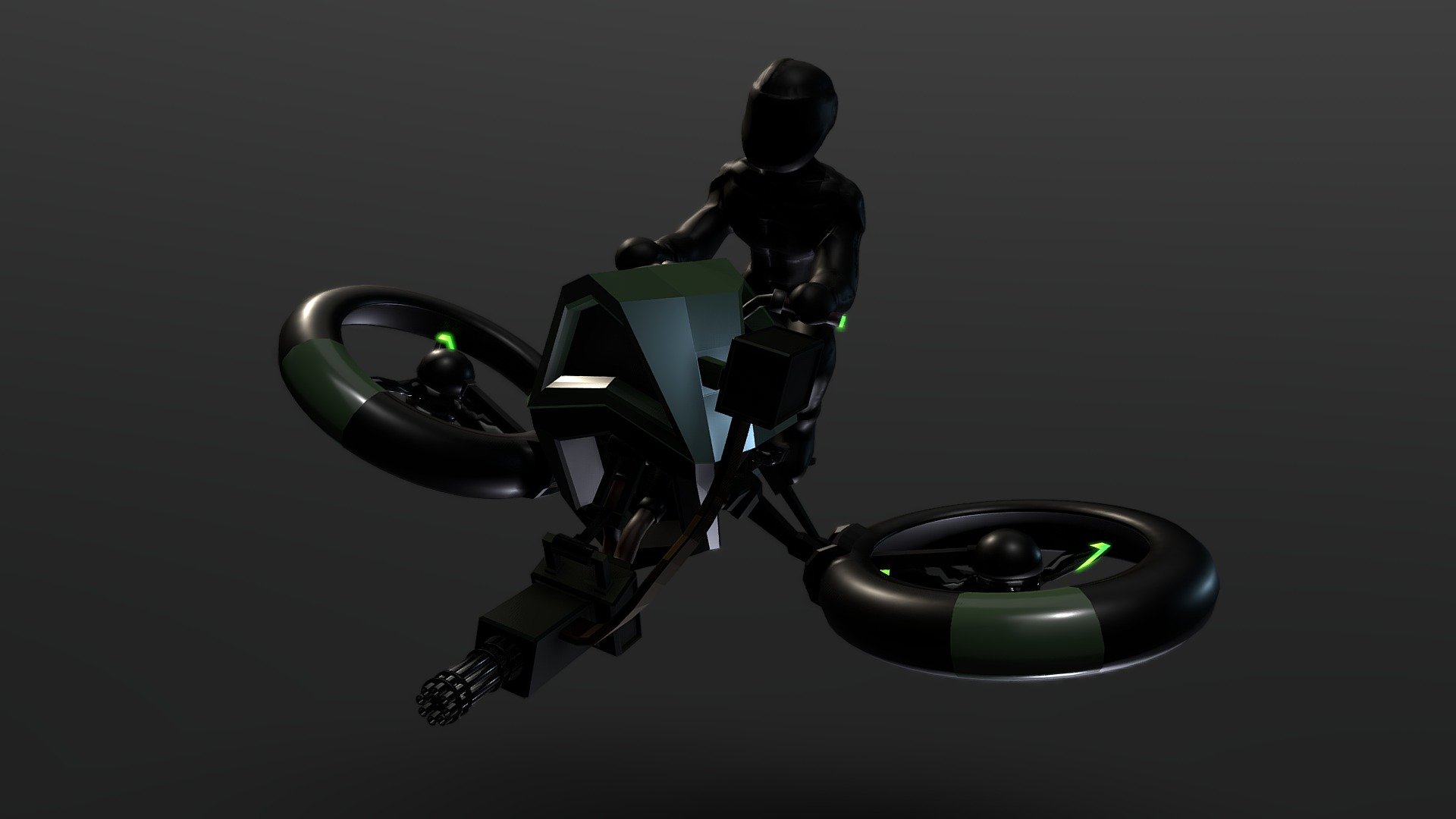 A daily doodle.. made entirely in Blender.
The chasis, gun etc were box modelled. The rider was sculpted 3d model