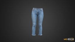 Caprants Jeans fashion, clothes, jean, ar, 3dscanning, jeans, wear, photogrammetry, lowpoly, 3dscan, gameasset, clothing, gameready, noai, fashionscan, woman_fashion, womanfashion, caprants