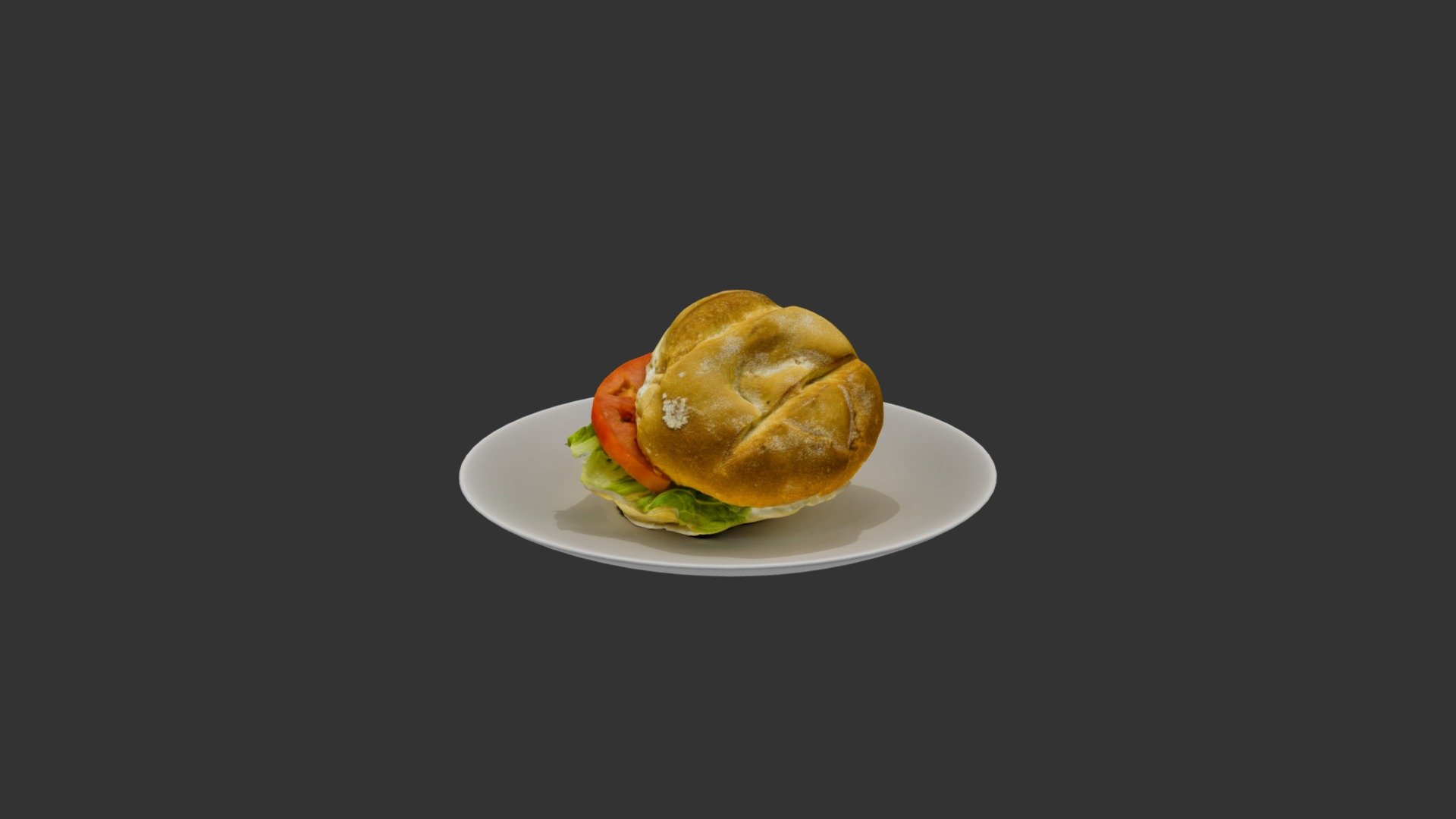 burger - chicken burger - 3D model by menuthat 3d model