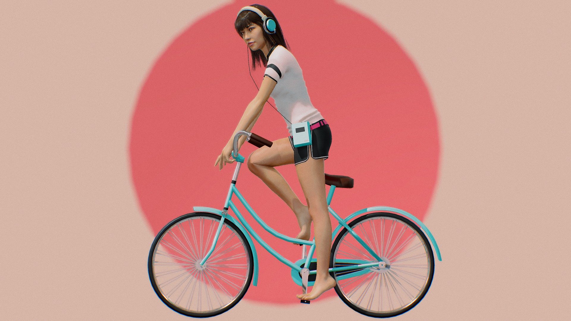 Music by Daniel Dorado.
Original Design by Mónica Carrero.

Suggestions for 600 followers free 3d model?
Bike Girl FanArt.
Suggested by @toledocodezero24
No animation.
Note: Applied armature, No rest T-poste this time 3d model