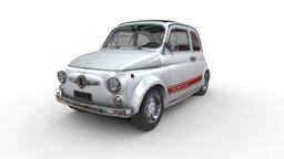 1964 fiat, midpoly, abarth, eevee, 1964, 595, mahan, packed, game, blender, lowpoly, gameasset, free, cycles, textured, rigged, gameready, rasouli, 595ss