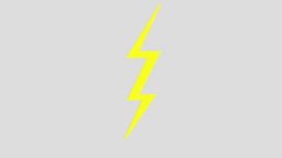Lightning bolt from Poly by Google google, video-games, poly
