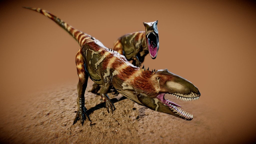 This was a model I made once years ago, then revamped. The intended use of the model was for a funny, charismatic game about aliens. I altered giganotosaurus form to make it a little more personable (longer arms, bigger eyse, etc) while still having believable dinosaur anatomy.

There is a demo animation here: https://sketchfab.com/models/053209a72dd345b7bd4cd95d8670e6bb

Let me know what you think! - Hypothetosaurus - 3D model by Lexington Dath (@Lexinator117) 3d model
