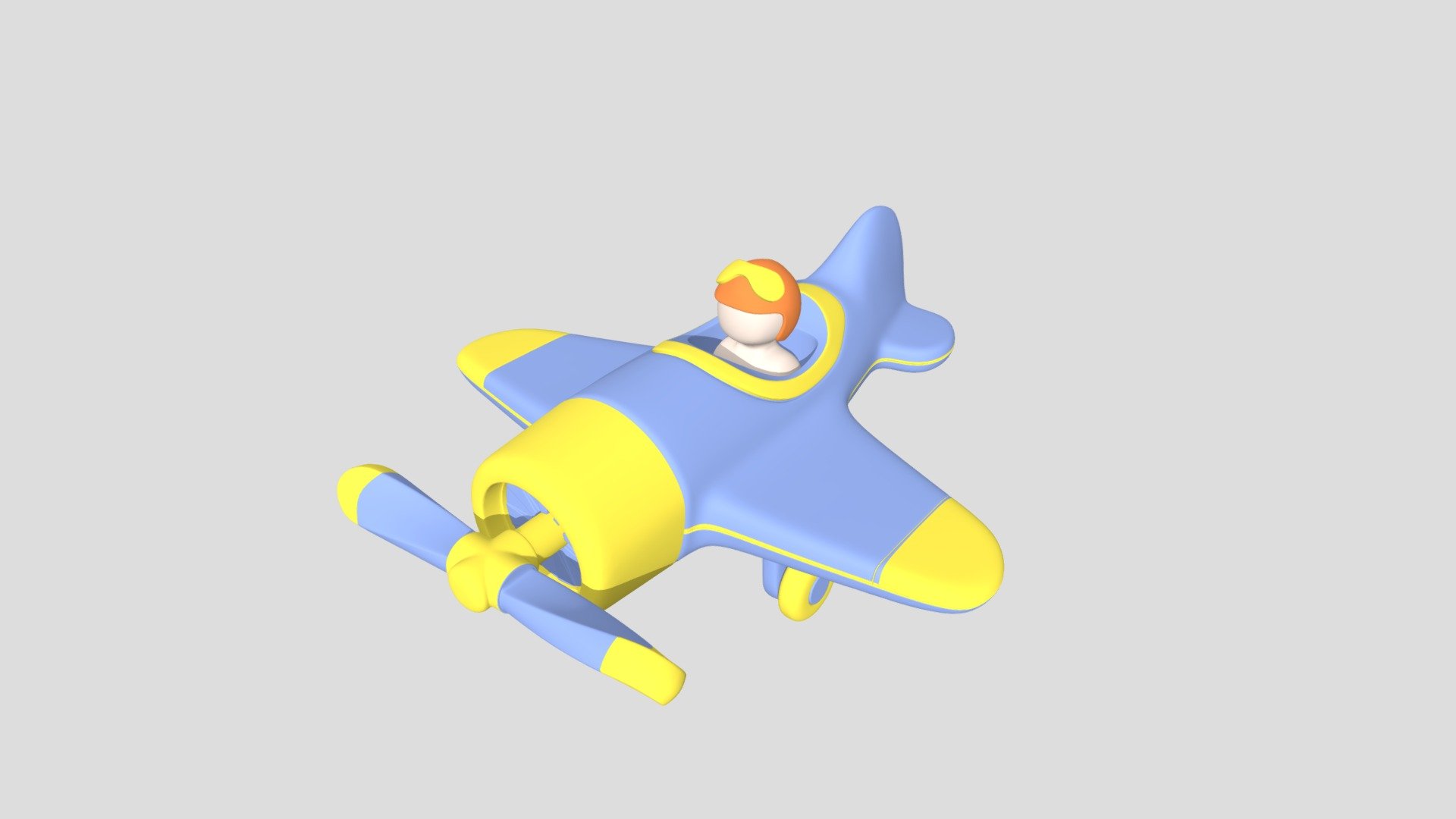 This is a great Ukrainian Cartoon Plane with Pilot 3D model for you projects. Clean mesh and ready for animation.

This scene includes the following:





plane 




pilot



Created in Cinema4D R25. No third party plugins needed. Standard Render with lighting tools and standard materials. 

Formats included:

.c4d .obj .fbx .3ds 

Poly Count: 4968, Points Count: 5067, Object Count: 13

I hope you will like it. Also, make sure to check my other models. Don’t forget to leave the feedback and rate the models. Thank you!

plane, cartoon plane, air, aircraft, low poly, 3d model, airplane, jet, pilot, propeller, fly, avia, low poly plane, 3d, military, polygonal, yellow, blue, ukraine, helmet, sky, aviation, flying, subdivided, cinema 4d, c4d, model, modeling, cartoon, game - Cartoon Plane with Pilot - 3D model by ruslanmikaielian 3d model