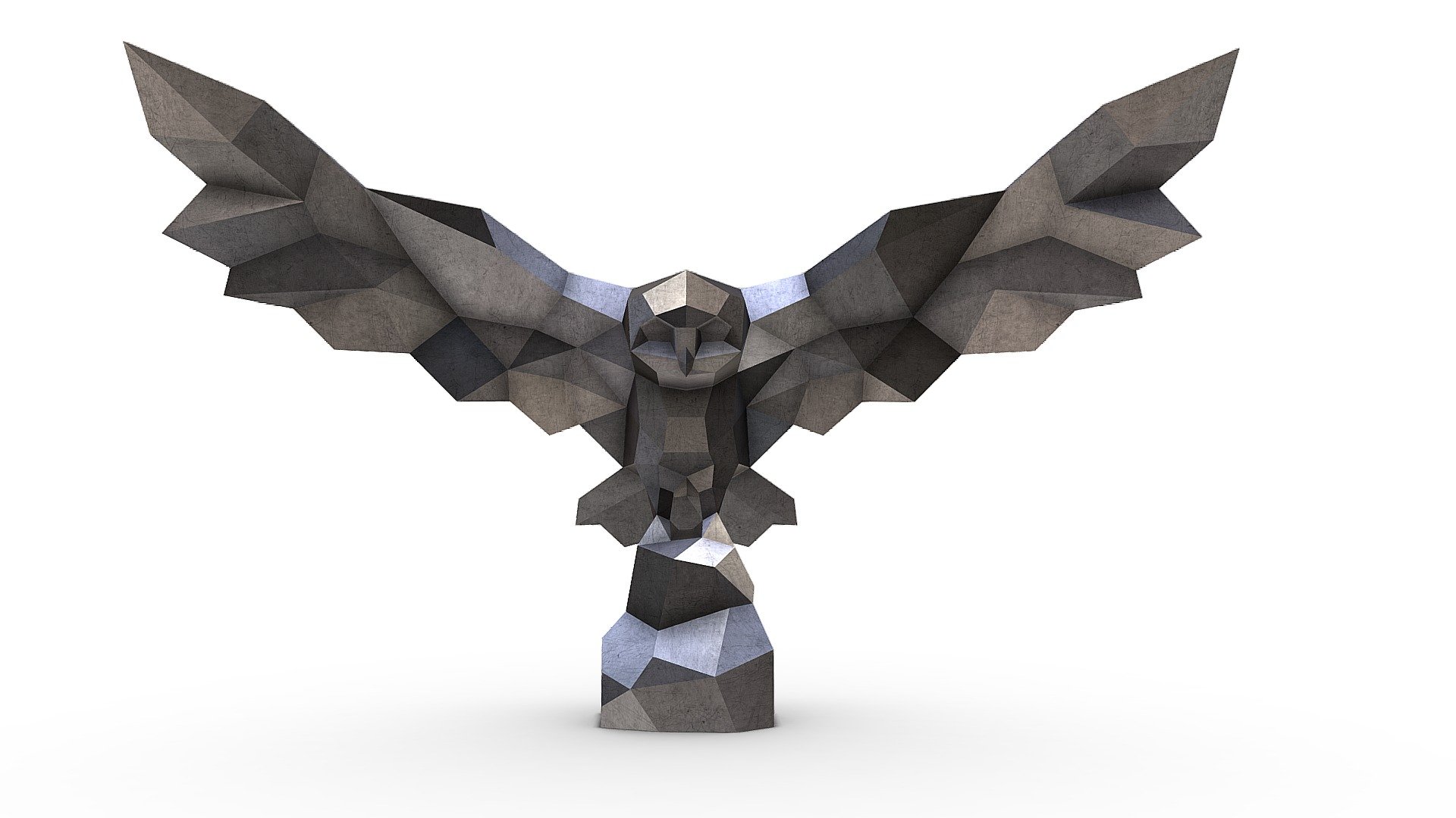 snowy owl - 3D model by PolyArt (@ivan2020) 3d model