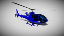 Sud-Aviation Gazelle 342 Animation Low Poly police, french, ec, aerial, transport, hover, eurocopter, emergency, aircraft, rescue, agency, omg, vehicle, lowpoly, military, air, helicopter, sa342