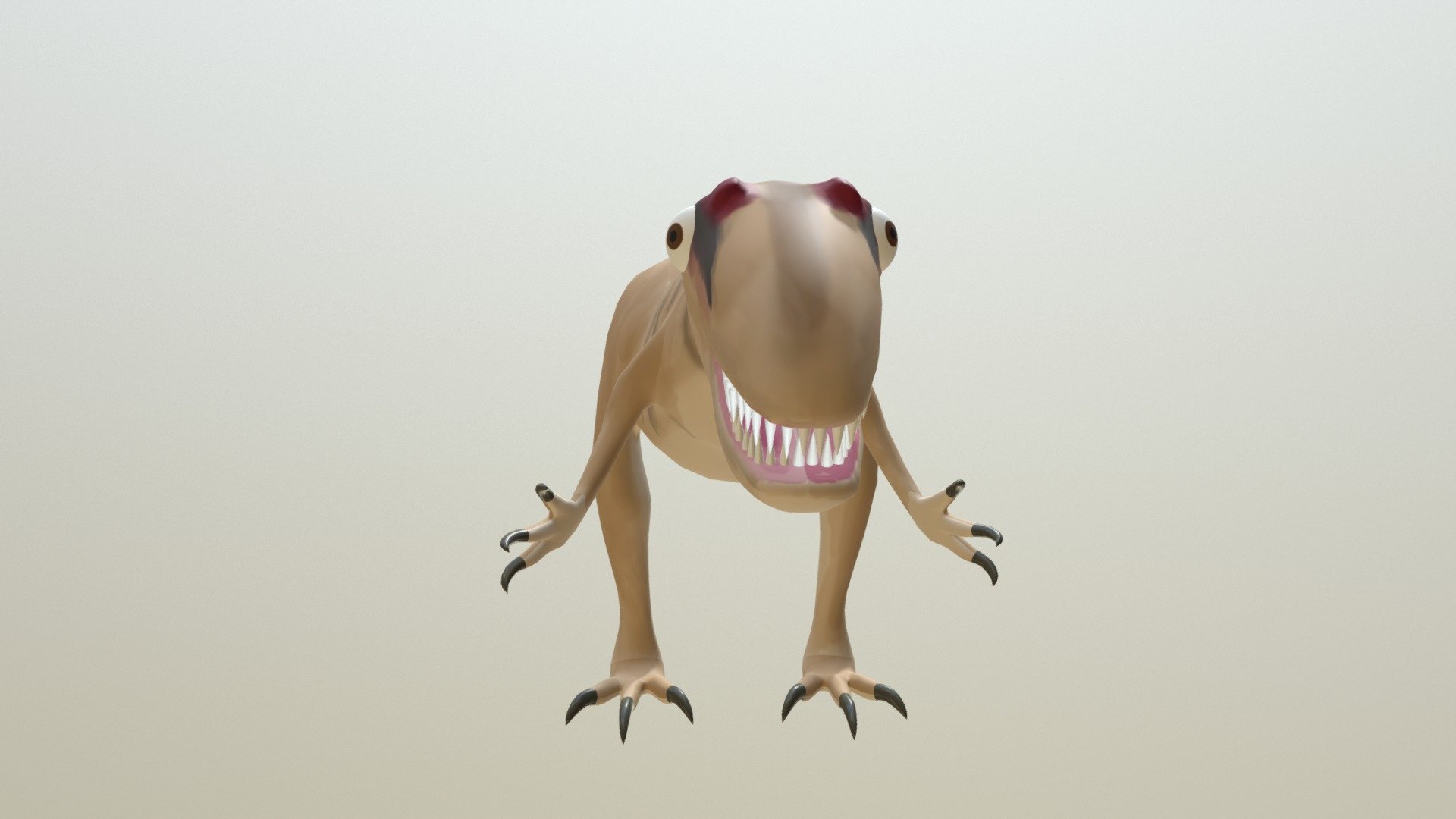 simple cartoon allosaurus dinosaur - Cartoon allosaurus - Download Free 3D model by wireframe (@elliottebbs) 3d model