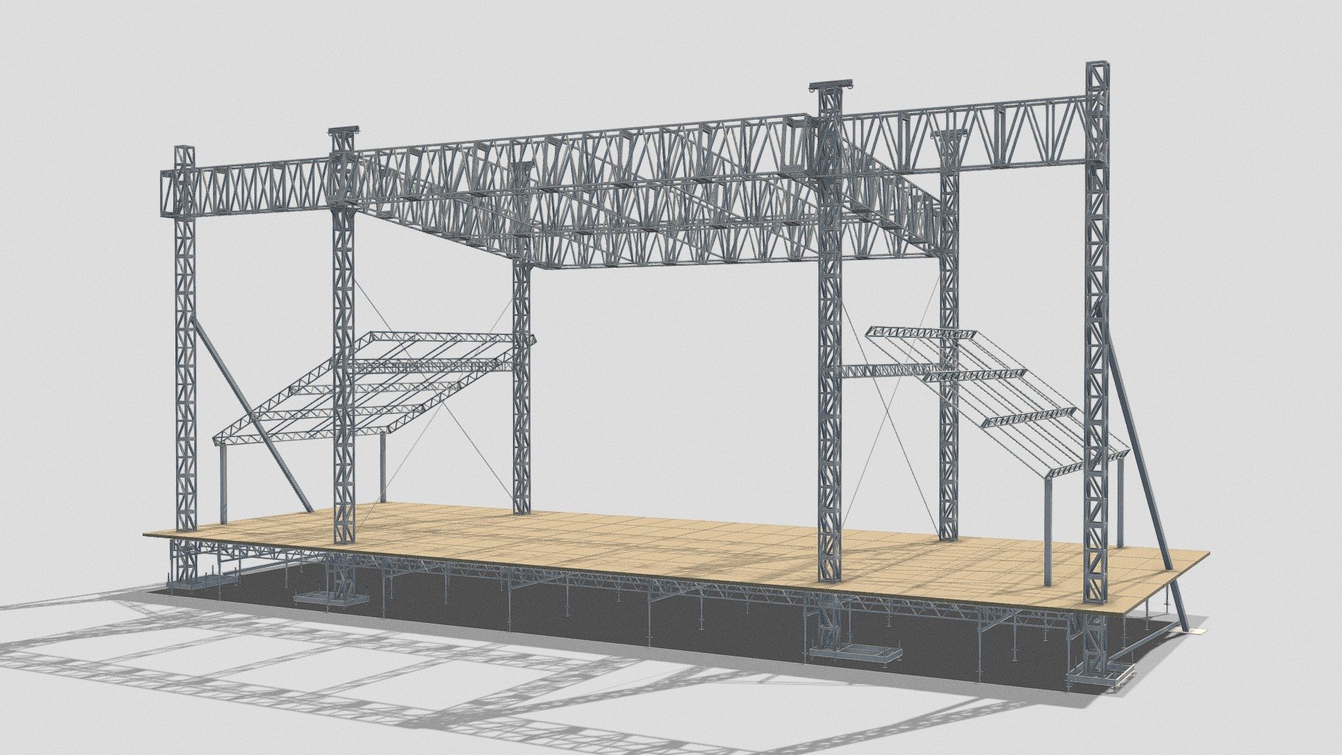 3D model of a concert stage worked for a client - Concert stage - 3D model by DuskoAvramovski 3d model