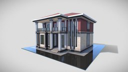 Modern villa ( UPDATED 06/2023 ) modern, cute, cottage, villa, residential, road, residence, infrastructure, town, game, 3d, model, house, home, city, street, sketchfab, download, gameready