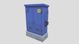 Electric Box furniture, props, pixel-art, blockbench, electricbox, low-poly, minecraft, voxel