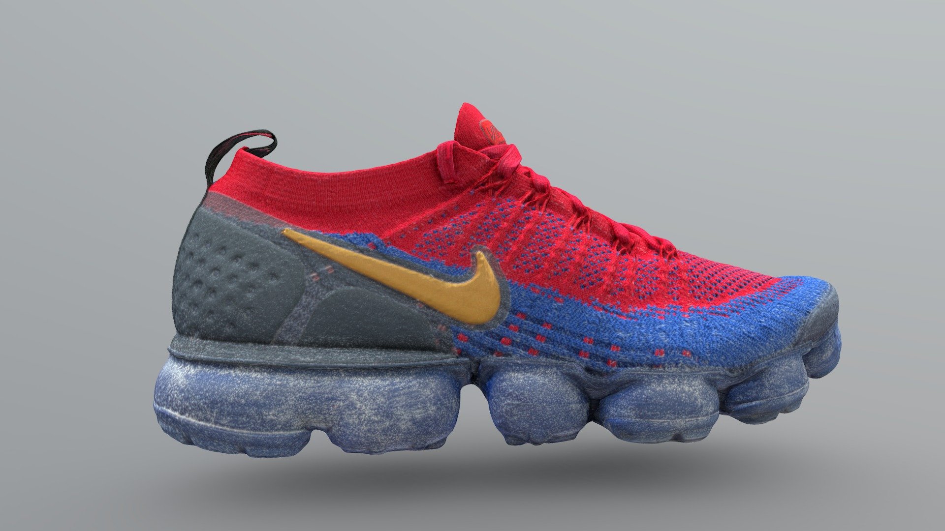 Please Like Before Downloading. Thank You!
VaporMax Maroon Blue and Gold
Textures are reconstruction Textures for Photogrammetry 3d model