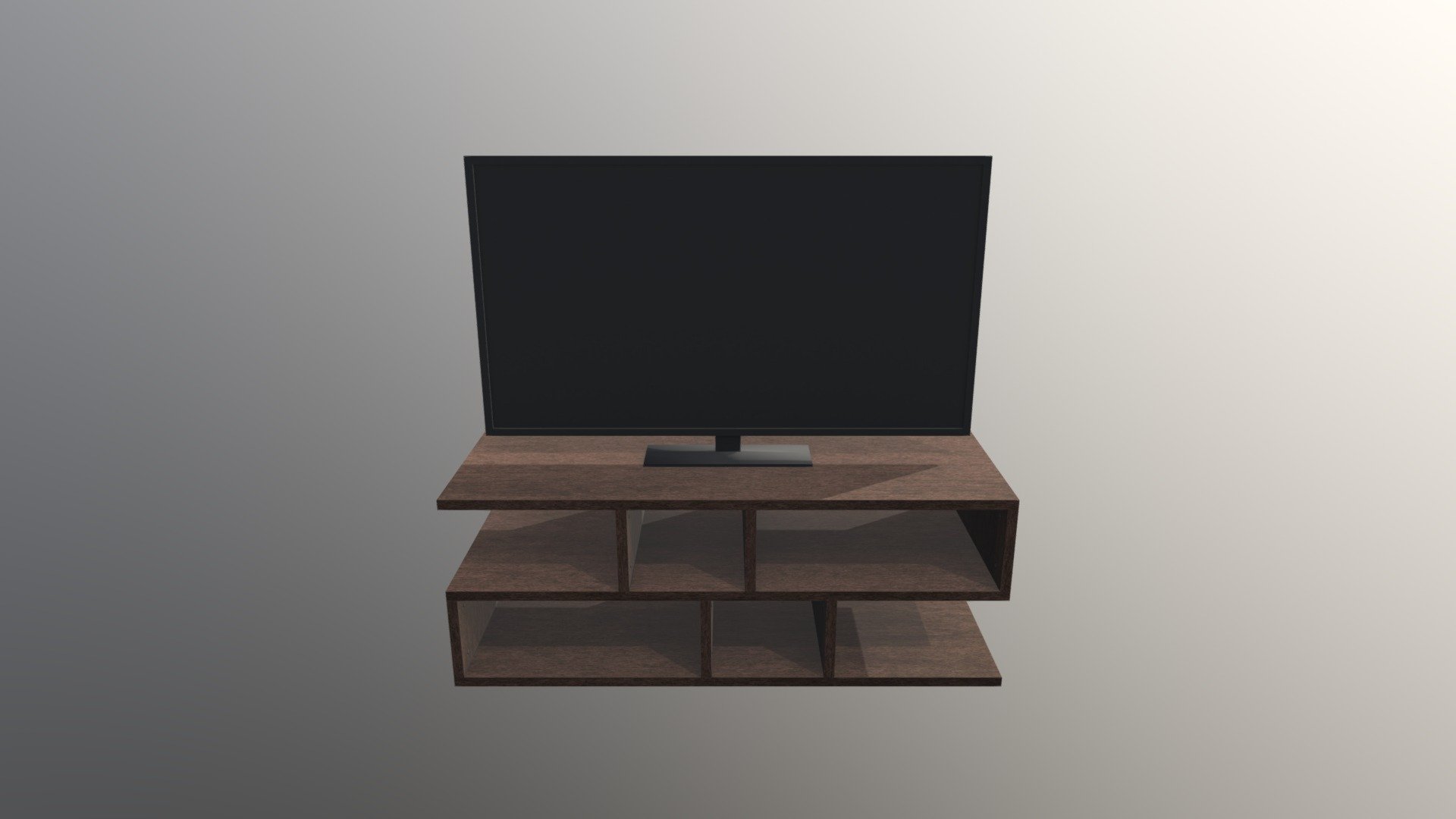 Modern Furniture - TV Unit 01 - 3D model by Ananda Gupta (@anandagupta) 3d model