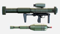 Rocket Launcher_FaustX rocketlauncher, training, anti-tank, weapons-game-objects-3d-models, simulation-model, weapons, gameasset, 3dmodel
