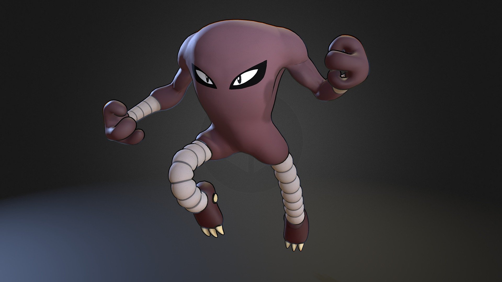 The one without head - Hitmonlee Pokemon - 3D model by 3dlogicus 3d model