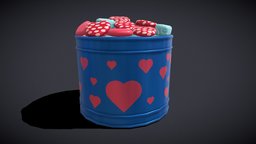Valentine Heart Candy Tin food, heart, other, fun, cookies, valentine, love, tin, party, candy, hearts, birthday, decor, models, year, miscellaneous, celebration, confetti, treats, various