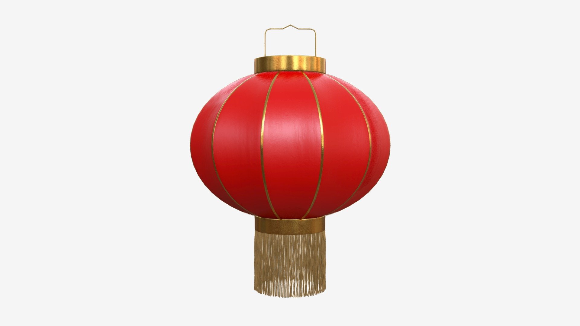 Oriental Traditional Hanging Paper Lantern 03 - Buy Royalty Free 3D model by HQ3DMOD (@AivisAstics) 3d model