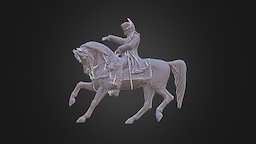 Step 2: UV seams, Mapping, Details monument, statue, napoleon, horse, sculpture