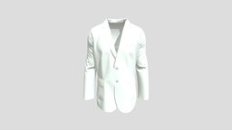Single Breasted Jacket office, suit, fashion, jacket, top, clothes, casual, mens, clo3d, marvelousdesigner, menswear, blazer, attire, outerwear, zprj, singlebreastedjacket