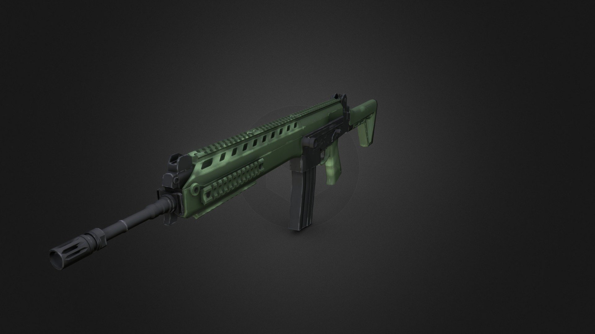 Brazilian rifle, for military use. a mix of FN FAL and a SCAR L.
This is the basic rifle for avarange soldier, there are some variations for special ops and / elite police force.

It has 4 materials with 1024x1024 textures, and enough internal parts so it can have detailed animations 3d model