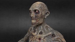 Decayed Zombie B dead, bloody, scary, realistic, corpse, unrealengine, decayed, unity3d, monster, horror, zombie, decomposed