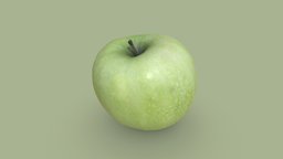 Tasty Green Apple fruit, apple, first, realistic, free3dmodel, maya, photoshop, substance-painter, 3dscan, zbrush, agisoft-metashape