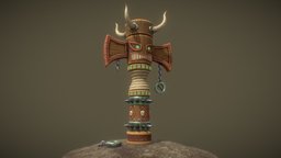 Totem Stylized totem, substance, blender, lowpoly, wood, stylized