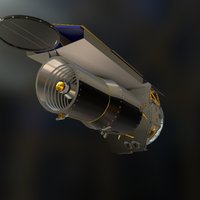 Spitzer Space Telescope spacecraft, astronomy, blender, space