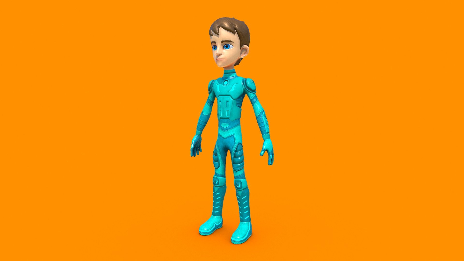 3D character (low poly) for Freewheelz animated series, produced in Keyframe studios 3d model