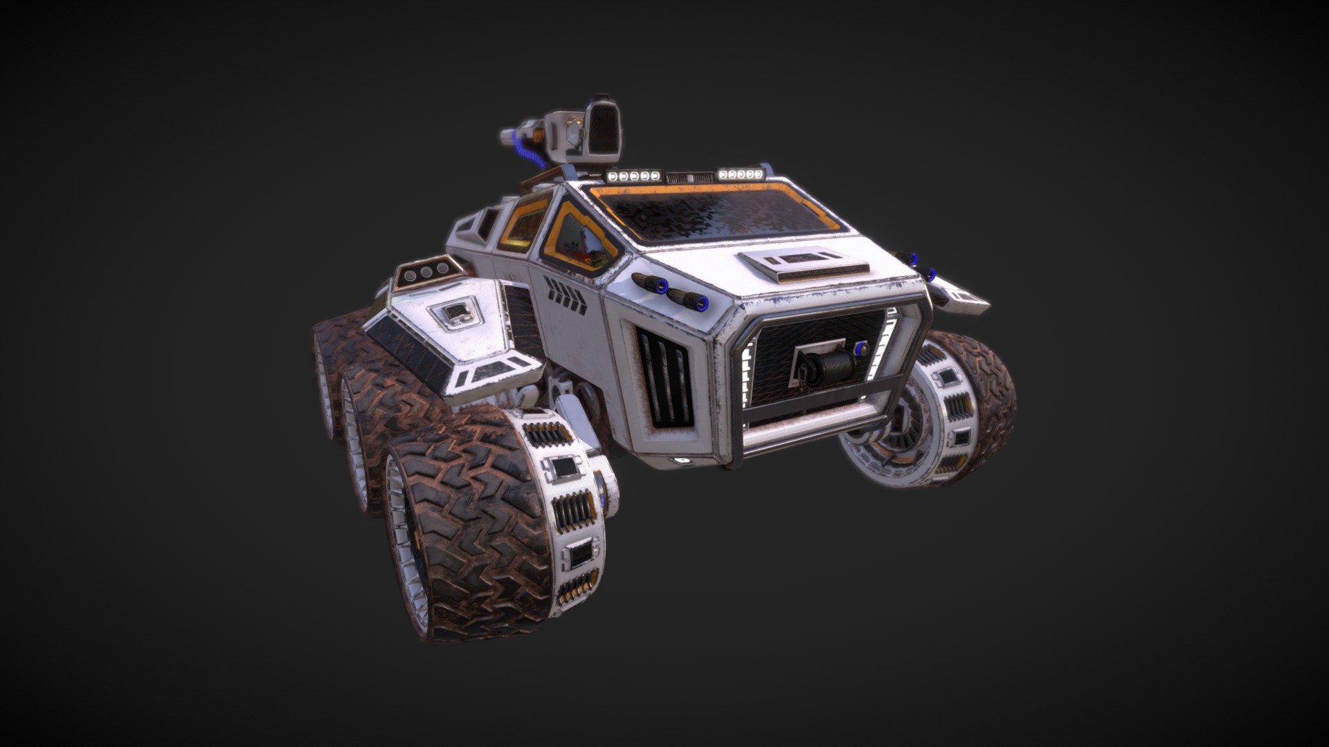 Military and research rover for planetary exploration. Modeled in 3DS Max, baked and textured in Substance Painter 3d model