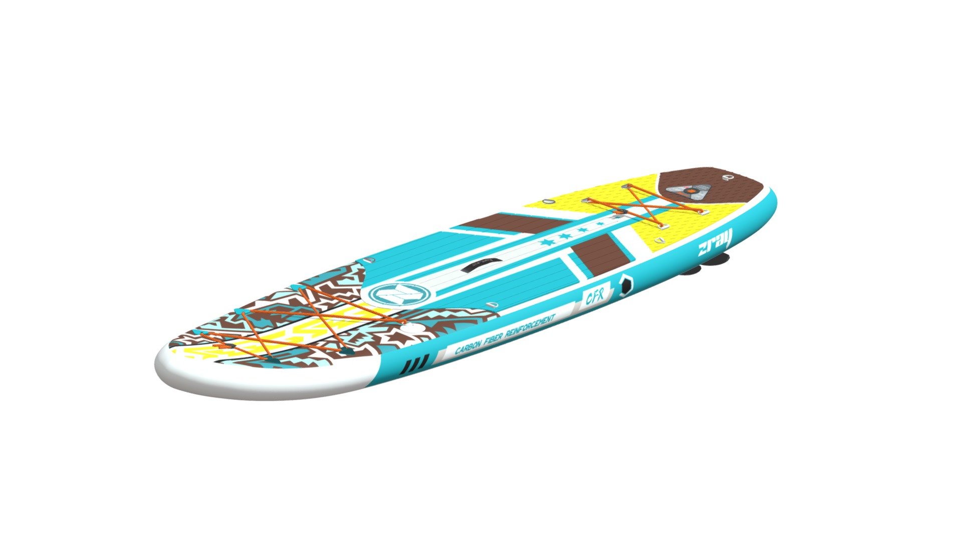 ZRAY Inflatable SUP Graffiti Teal - 3D model by Zray (@zraysports) 3d model