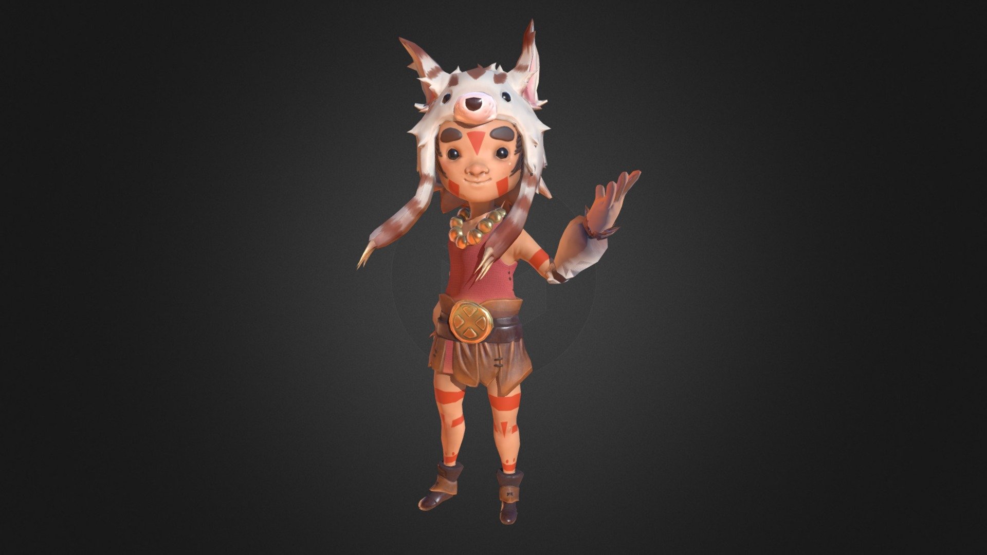 Tao is a character I made for a game jam at school :D Hope you like it ! :) - Small magician, Tao - 3D model by A D W E E N (@adelinealbert) 3d model