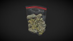 Cannabis Weed Bag 3 drone, prop, dead, bag, subdivision, vr, ar, cannabis, weed, crime, gang, thc, drugs, rasta, dealer, ganja, photoscan, game, street