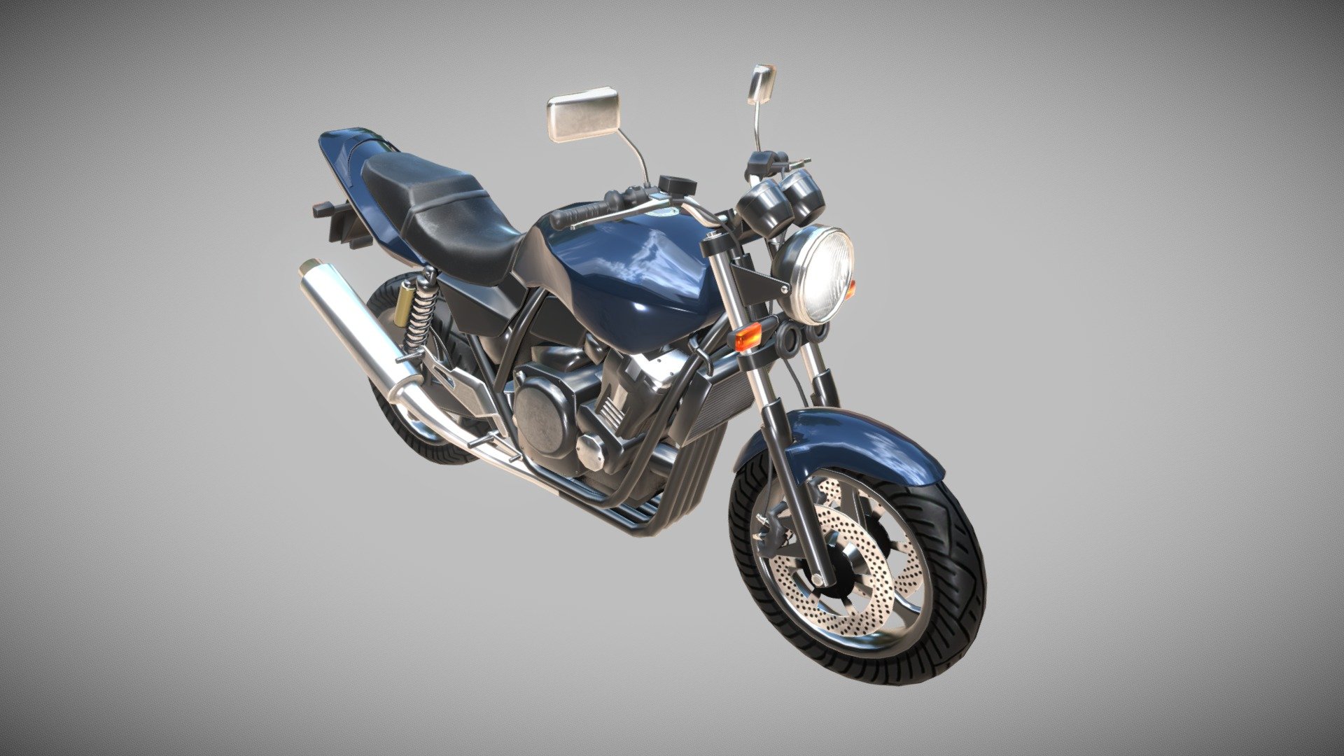 Programs used: 3Ds Max / Photoshop / Substance Painter - Honda CB400 - 3D model by Devsanterr 3d model