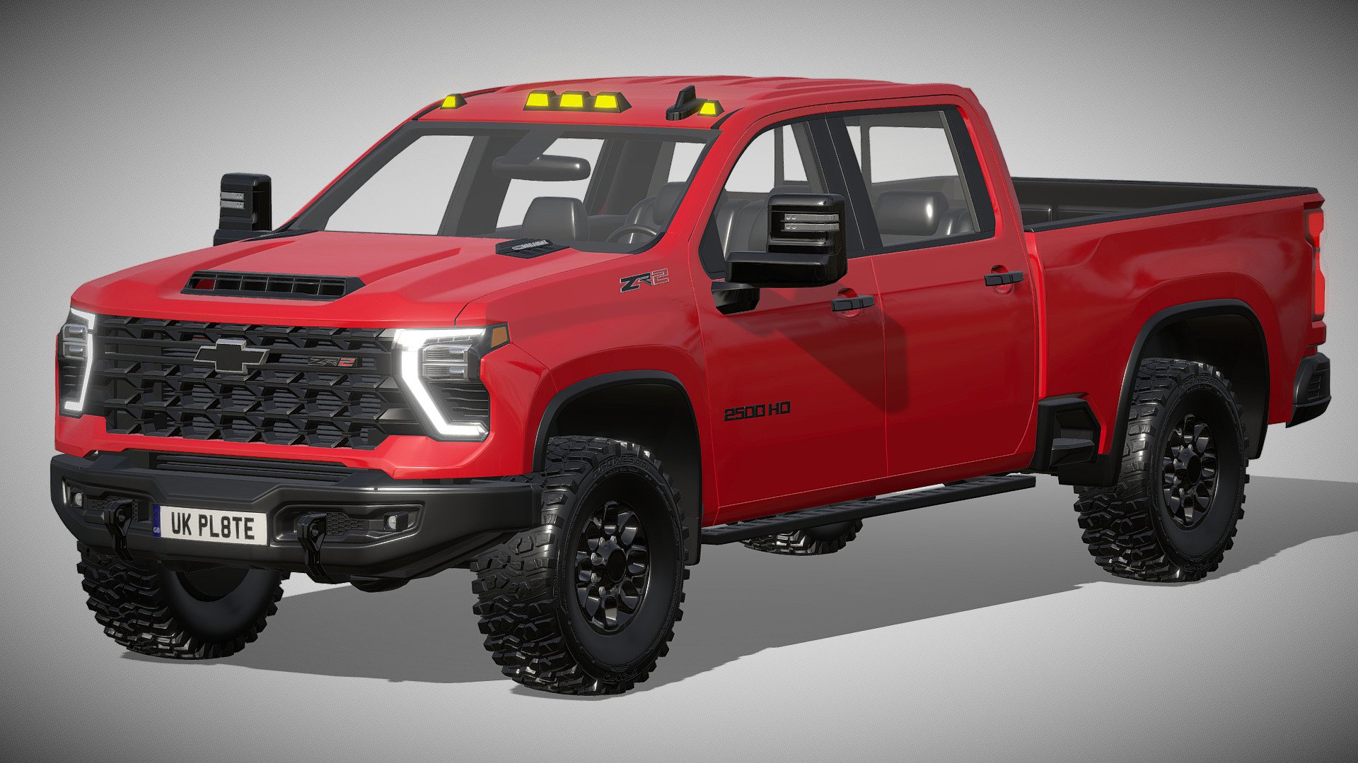 Chevrolet Silverado HD ZR2 Bison 2024

https://www.chevrolet.com/trucks/silverado/2500hd-3500hd

Clean geometry Light weight model, yet completely detailed for HI-Res renders. Use for movies, Advertisements or games

Corona render and materials

All textures include in *.rar files

Lighting setup is not included in the file! - Chevrolet Silverado HD ZR2 Bison 2024 - Buy Royalty Free 3D model by zifir3d 3d model