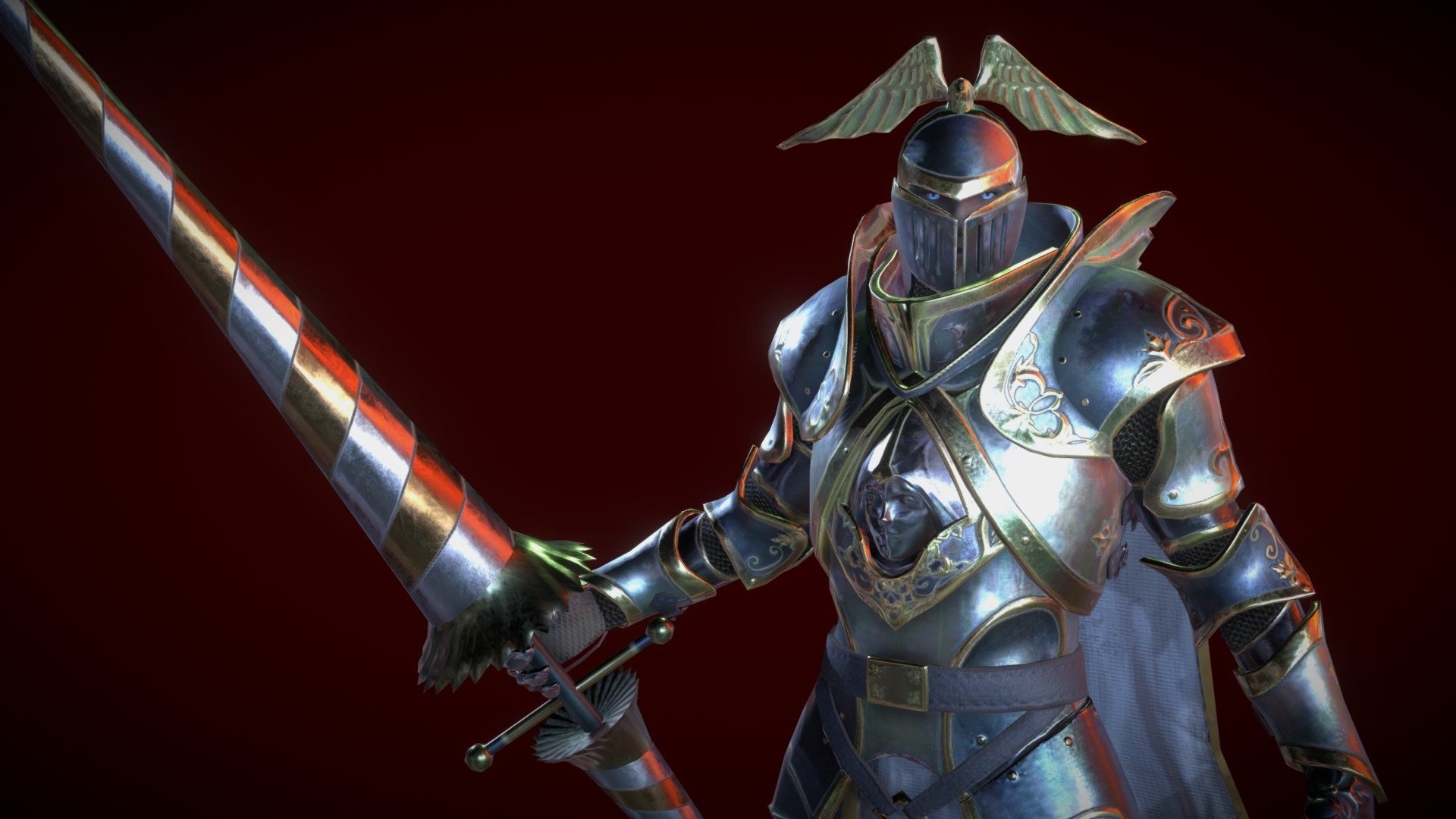Textured with Substance Painter - Spear Knight - 3D model by Artem Shupa-Dubrova (@fxtema) 3d model