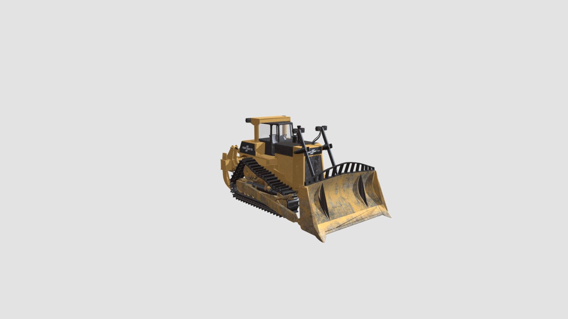 Highly detailed 3d model of bulldozer with textures, shaders and materials. It is ready to use, just put it into your scene 3d model