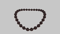 Female Vintage Ruby Beads Necklace